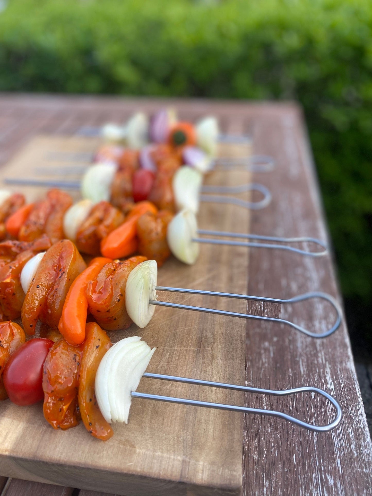 10x Doppelter Grillspieß MADE IN GERMANY Bratspieß Schaschlik