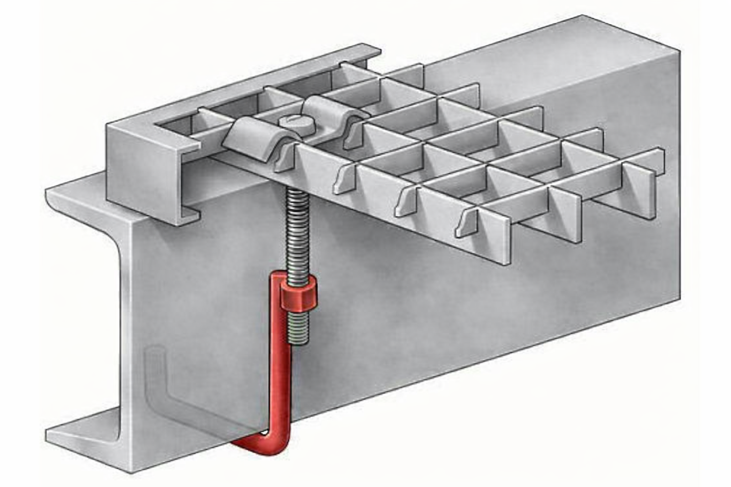 🪝 Hakenbefestigungen für Vierkantrohre/ Rechteckprofile/ U-Stähle
