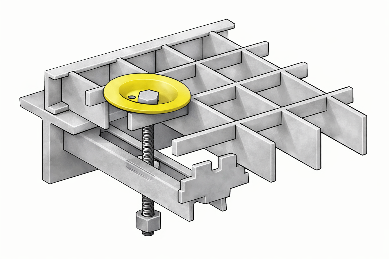 Halteklammer mit Teller-Oberteil