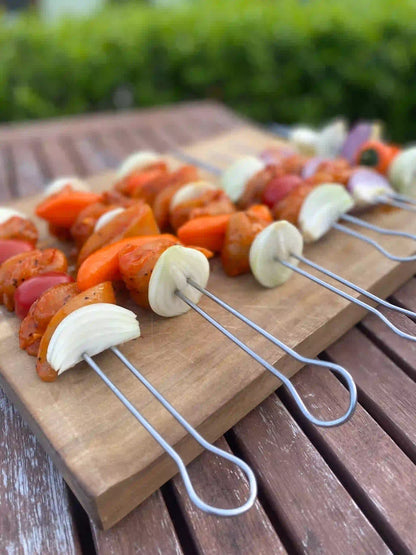 10x Doppelter Grillspieß MADE IN GERMANY Bratspieß Schaschlik