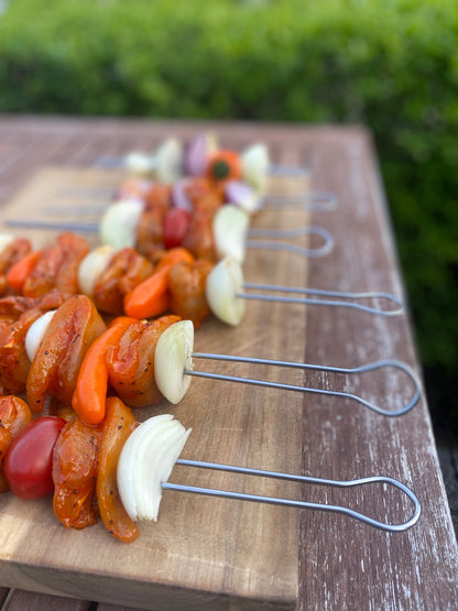 10x Doppelter Grillspieß MADE IN GERMANY Bratspieß Schaschlik