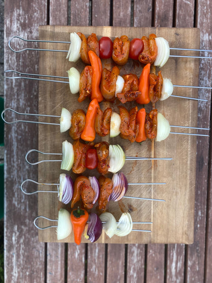 10x Doppelter Grillspieß MADE IN GERMANY Bratspieß Schaschlik
