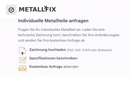 Individuelles Metallteil anfragen – Zeichnung hochladen - kostenfrei