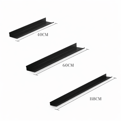 Stabiles Wandregal aus Metall – Modernes Wandboard in Schwarz, Weiß, Blau & Rosa | 40 60 ca.120 cm